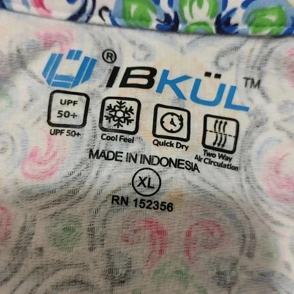 IBKUL Women's Nora Print Long Sleeve Mock Neck Top - Picture 7 of 8